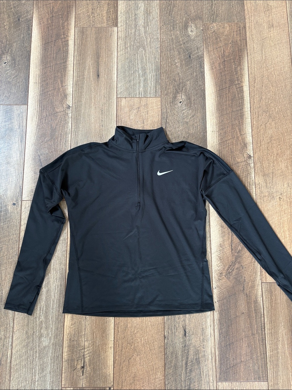 Nike Black Long-Sleeve Quarter-Zip Athletic Top